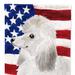 Caroline's Treasures 28 x 40 in. Polyester White Standard Poodle Patriotic Flag Canvas House Size 2-Sided Heavyweight