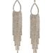 Ettika Long Teardrop Crystal Chandelier 18K Gold Plated Earrings - Gold