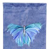 Caroline's Treasures 28 x 40 in. Polyester Butterfly on Slate Blue Flag Canvas House Size 2-Sided Heavyweight
