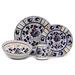 Artistica - Deruta of Italy Orvieto Blue Rooster: 4 Pieces Place Setting - Blue