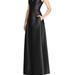 Alfred Sung Sleeveless Open-Back Pleated Skirt Dress with Pockets - D747 - Black - 12
