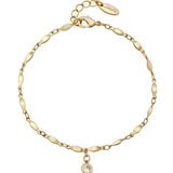 Ettika Day Dreamer 18k Gold Plated Anklet With Crystal Charm - Gold - ONE SIZE ONLY