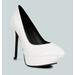 Rag & Co Rothko White Patent Stiletto Sandals - White - US 6