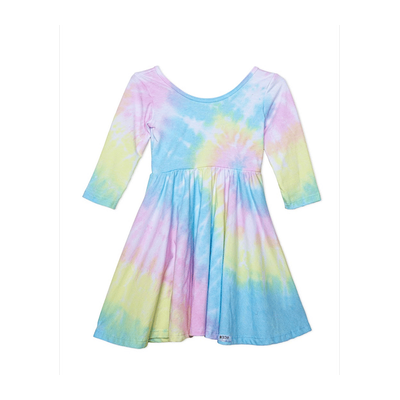 Worthy Threads Twirly Pastel Tie Dye Dress - Pink ...