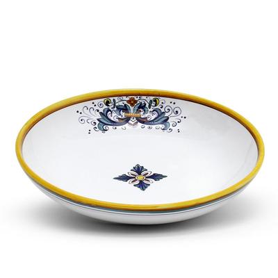 Artistica - Deruta of Italy Ricco Deruta Lite: Risotto/Pasta/Cioppino Round Shallow Coupe Bowl - White