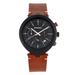 Breed Watches Tempest Chronograph Leather-Band Watch With Date - Black