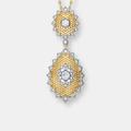 Rachel Glauber Rhodium And 14k Gold Plated Cubic Zirconia Pendant Necklace - Gold