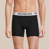 MANBUNS Men's Classic Black Boxer Brief Underwear with Pouch - Black - XXL