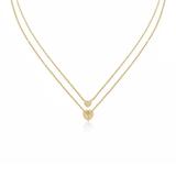 Ettika Simple Kind of Life Dainty 18k Gold Plated Chain and Crystal Layered Necklace Set - Yellow - ONE SIZE