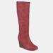 Journee Collection Journee Collection Women's Wide Calf Langly Boot - Red - 11