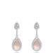 Genevive Genevive Sterling Silver Champagne Cubic Zirconia Dangling Earrings - Gold - 11.5MM W X 30.5MM L X 5MM D