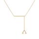LuvMyJewelry Crane Lariat Bolo Adjustable Triangle Diamond Necklace In 14K Yellow Gold Vermeil On Sterling Silver - Gold
