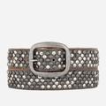 Amsterdam Heritage Britta | Pyramid Multi Studded Leather Belt - Grey