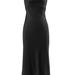 Anaphe Silhouette Silk Cowl Slip Dress Classic Black - Black - M