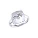 LuvMyJewelry Leo Lion Peridot & Diamond Constellation Signet Ring in Sterling Silver - Grey - 9