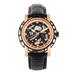 Reign Watches Reign Stavros Automatic Skeleton Leather-Band Watch - Black