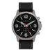 Morphic Watches Morphic M86 Series Chronograph Leather-Band Watch - Black