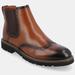 Vance Co. Shoes Hogan Wingtip Chelsea Boot - Brown - 9