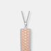 Genevive Stylish Sterling Silver Two-Tone Pendant Necklace - Pink - 18