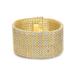 Rachel Glauber Rachel Glauber 14k Gold Plated with Diamond Cubic Zirconia Lux Mesh Link Bracelet - Gold