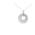 Haus of Brilliance Two-Tone 14K Gold 1 Cttw Round Cut Diamond Circle Loop Pendant Necklace - Gold - 18