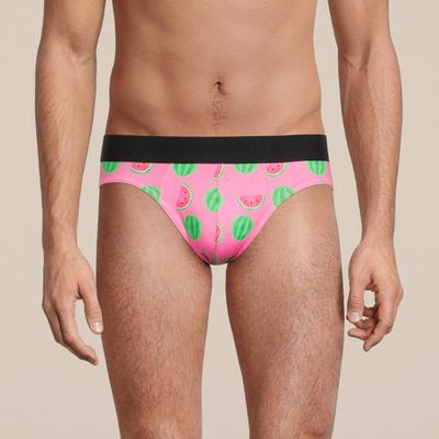 MANBUNS Men's Watermelon Brief Underwear - Pink - XL