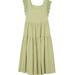 Simple Retro Karla Wing Ruffle Green Midi Dress - Green - S