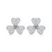 Stella Valentino Sterling Silver with 0.25ctw Lab Created Moissanite Blooming Flower Petal Stud Earrings - White - 14