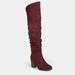 Journee Collection Journee Collection Women's Wide Calf Kaison Boot - Red - 10.5