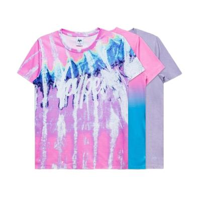 Hype Girls Fade Printed T-Shirt Set - Pack of 3 - Pink/Lilac/Blue - Pink - 14