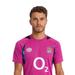 Umbro England Rugby Mens 22/23 Training Jersey - Wild Aster/Bachelor Button/Ensign Black - Pink - 4XL