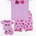 Leveret Matching Girl & Doll Short Pajamas - Pink - 3Y