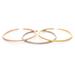 Rivka Friedman Multi Metal + Cubic Zirconia Triple Bangle Set - Gold