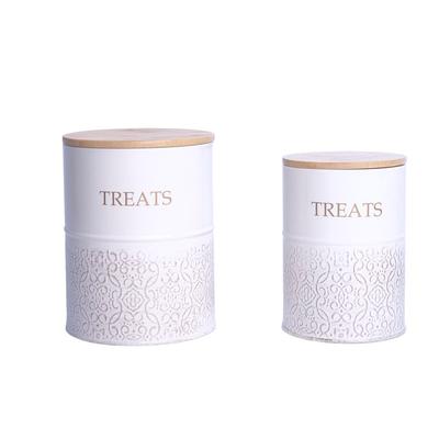 American Pet Supplies Dog Treat Canister - (Set of 2) - White