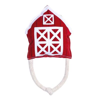 American Pet Supplies Vegan Leather Red Barn Eco Friendly Dog Chew Toy - Red