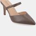 Journee Collection Women's Yvon SuperNatural Shades Tru Comfort Foam Narrow Width Pointed Toe Mule Pumps - Brown