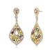 Genevive Genevive Multi Colored Cubic Zirconia Drop Earrings - Gold