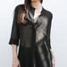 Anna-Kaci Junior Womens Black Sheer Chiffon Long Tunic Blouse Dress Shirt - Black - L