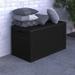 Merrick Lane Black 120 Gallon Weather Resistant Outdoor Storage Box for Decks, Patios, Poolside and More - Black