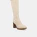 Journee Collection Women's Tru Comfort Foam Letice Wide Width Wide Calf Boots - White