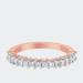 Haus of Brilliance 10K Rose Gold Flashed .925 Sterling Silver Diamond Band Ring - Pink - 7