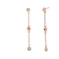 Haus of Brilliance 10K Rose Gold Plated .925 Sterling Silver 1/15 Cttw Diamond Dangle Earring - Pink - OS