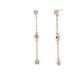 Haus of Brilliance 10K Rose Gold Plated .925 Sterling Silver 1/15 Cttw Diamond Dangle Earring - Pink - OS