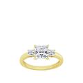 Diamonbliss Princess 3-Stone Ring - Gold - CARAT: 1/SIZE: 9