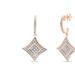 Haus of Brilliance 14K Rose Gold Plated .925 Sterling Silver Round Cut Diamond Accent Dangle Rhombus Earrings - Red - OS