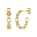 Rachel Glauber Rachel Glauber 14k Gold Plated Modern Chain Link C-Hoop Earrings - Gold