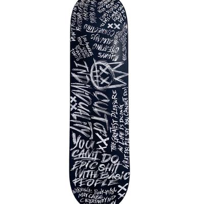 Cult of Individuality Logo Deck Skateboard - Black - 8.5