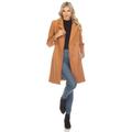 White Mark Women's Classic Walker Coat - Brown - S