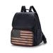 MKF Collection by Mia K Regina Printed Flag Vegan Leather Womenâ€™s Backpack - Blue