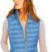 Michael Kors Women's South Pacific Blue Down Puffer Vest With Removable Hood - Blue